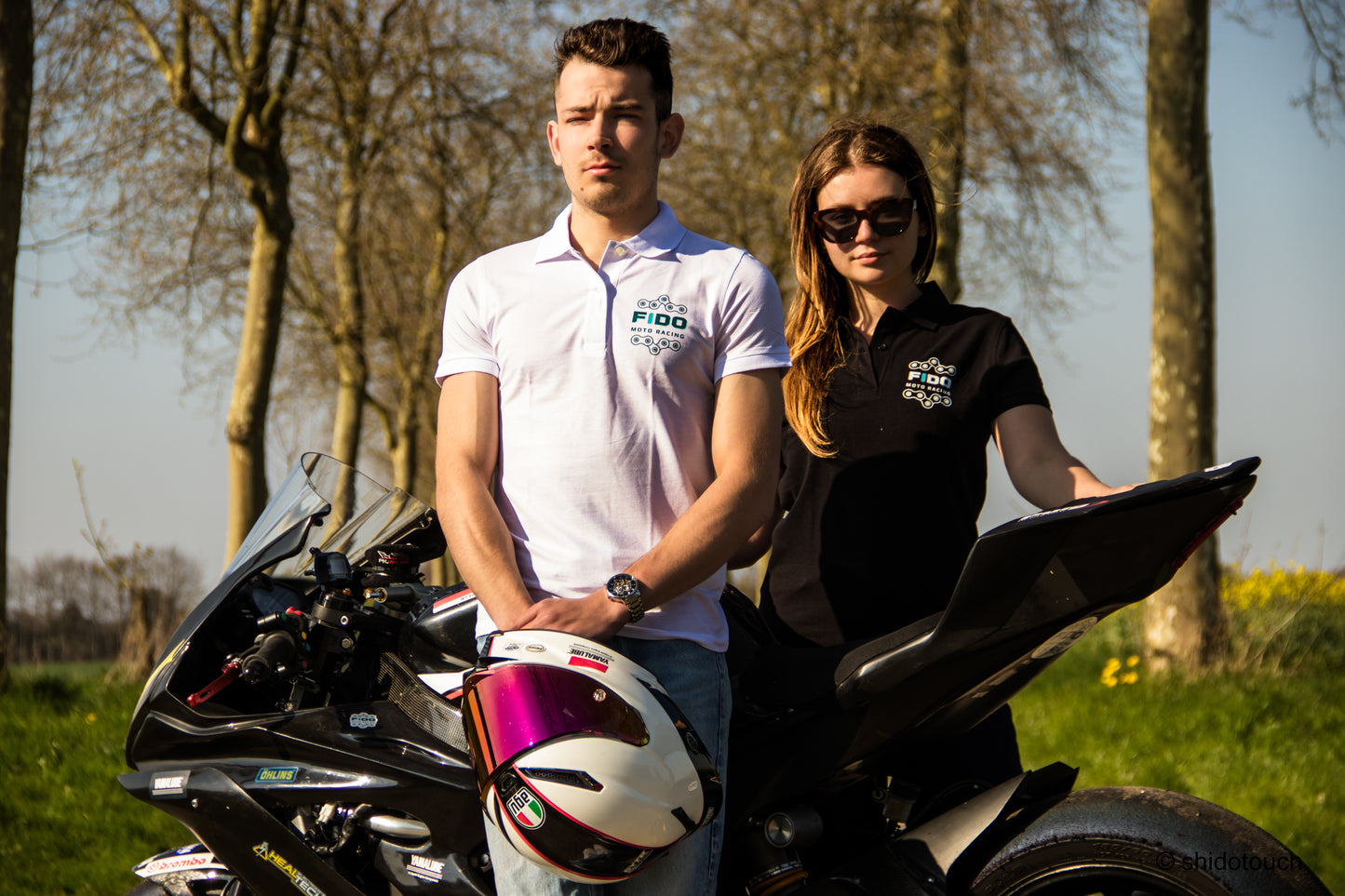 Polo à manches courtes Fido Moto Racing